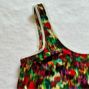 PJK Floral Chiffon Trimmed Top